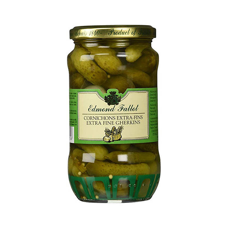 Fallot Extra Fine Gherkins in Vinegar - Glass Jar