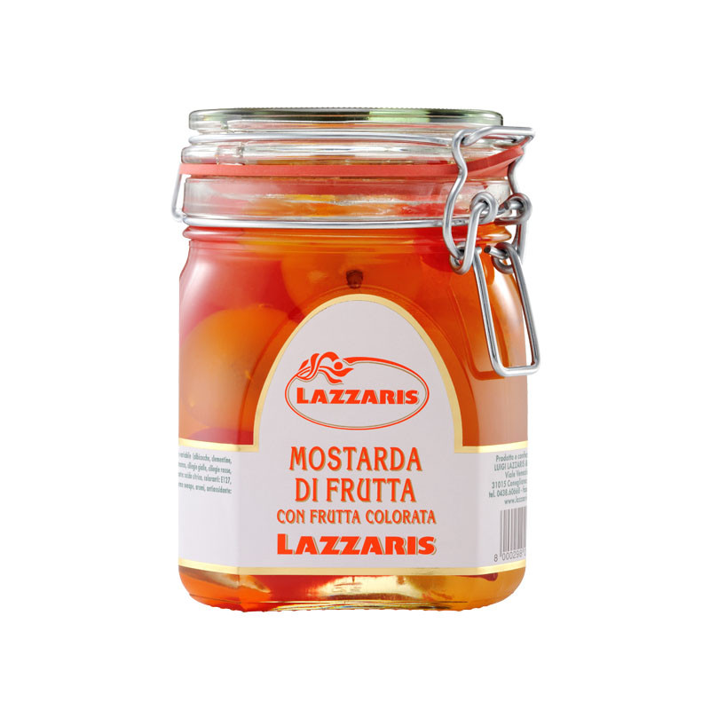 Lazzaris Whole coloured fruit mustard (Mostard)