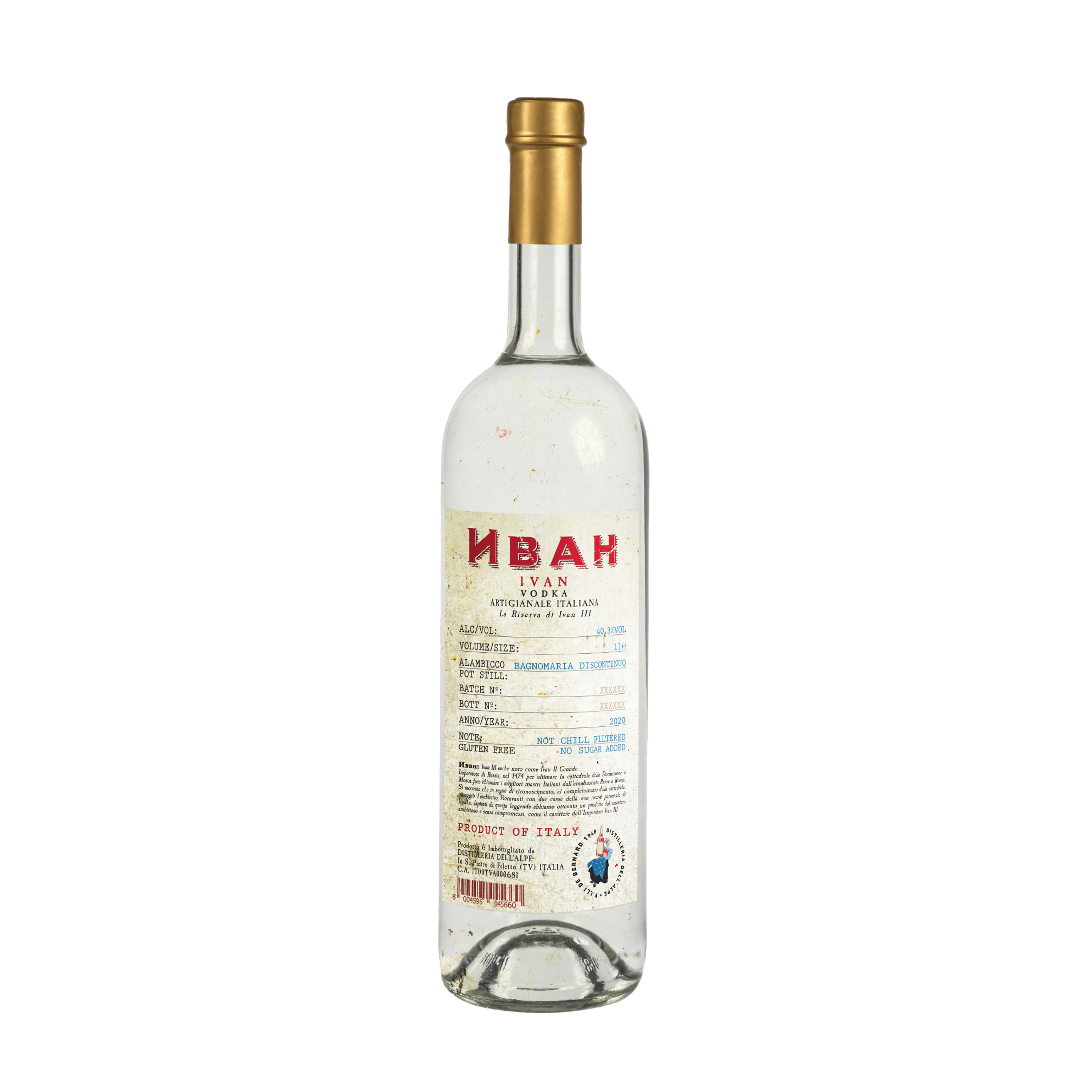 La Riserva di Ivan III Hand Crafter Italian Vodka