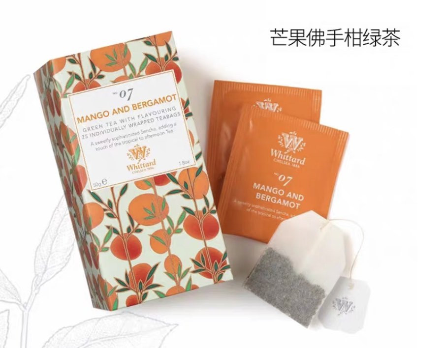 Mango & Bergamot 25 Individually Wrapped Teabags 50g