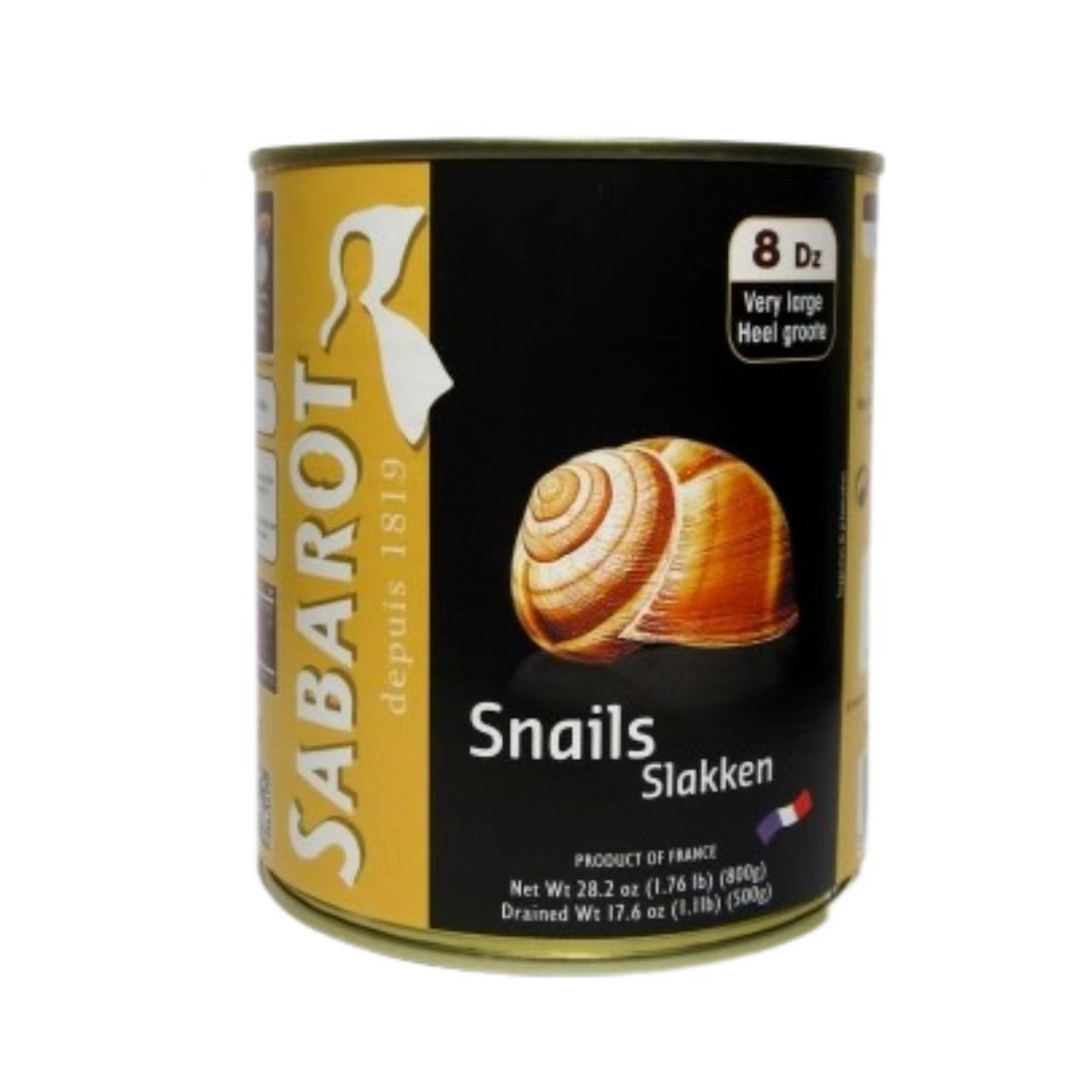 canned snails helix lucorum very large  (1x800g)