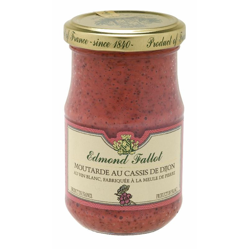 Fallot Blackcurrant White Wine Dijon Mustard - Glass Jar