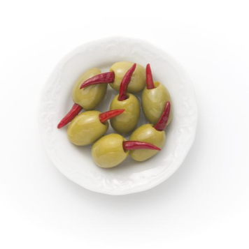 Mixed pitted olives with chilli in sfo 2kg