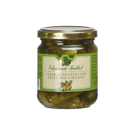 Fallot Extra Fine Gherkins in Vinegar - Glass Jar