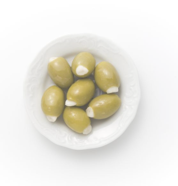 Green olives stuffed with garlic in sfo 2kg