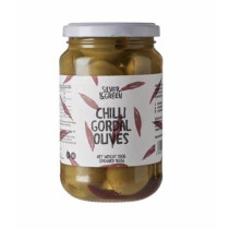 Gordal pitted olives, spicy, glass jar 350g
