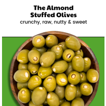 Green olives stuffed with almonds in sfo 2kg