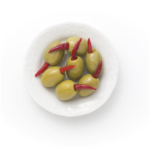 Mixed pitted olives with chilli in sfo 2kg
