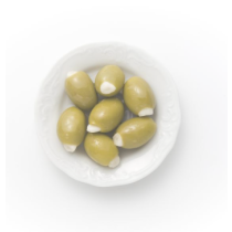 Green olives stuffed with garlic in sfo 2kg