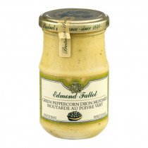 Fallot Green Peppercorn Dijon Mustard - Glass Jar