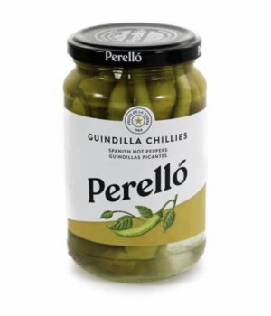 Pickled guindilla chillies glass jar 345g