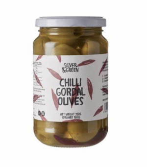 Gordal pitted olives, spicy, glass jar 350g