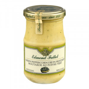 Fallot Green Peppercorn Dijon Mustard - Glass Jar