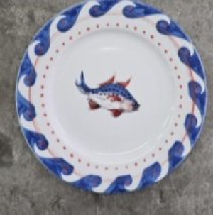 Plate 22.5cm (fish)